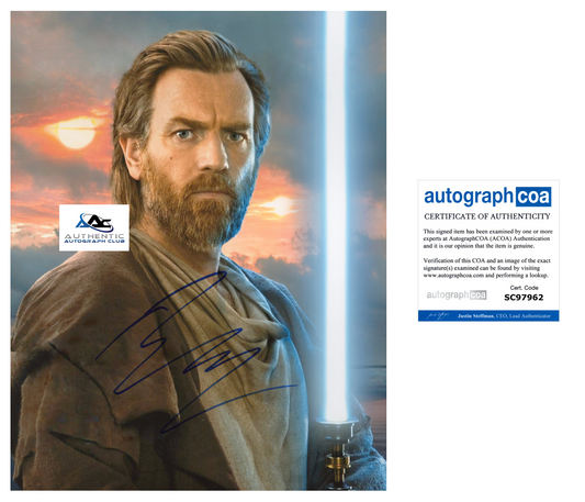 EWAN MCGREGOR AUTOGRAPH SIGNED 8x10 PHOTO STAR WARS OBI WAN KENOBI ACOA