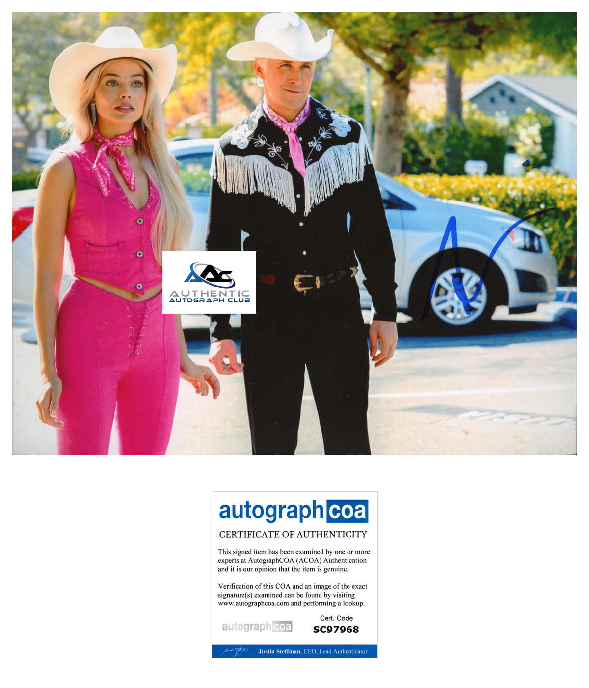 RYAN GOSLING AUTOGRAPH SIGNED 8x10 PHOTO KEN BARBIE MOVIE ACOA