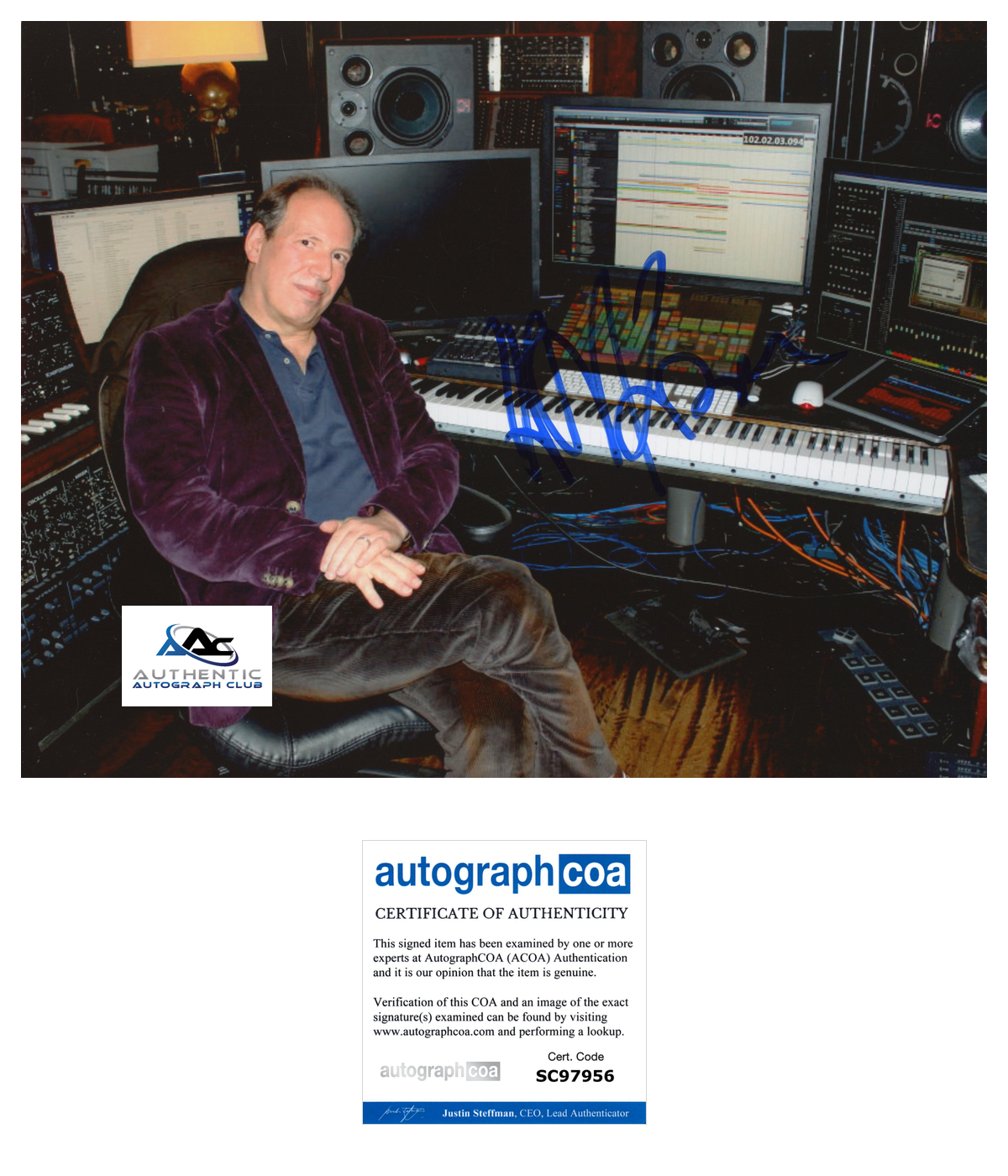 COMPOSER HANS ZIMMER AUTOGRAPH SIGNED 8x10 PHOTO ACOA