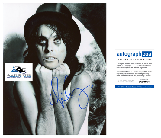 ALICE COOPER AUTOGRAPH SIGNED 8x10 PHOTO ACOA