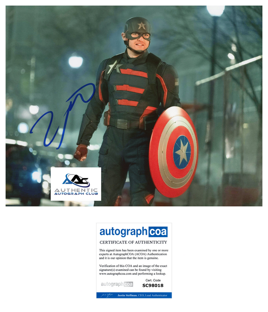 WYATT RUSSELL AUTOGRAPH SIGNED 8x10 PHOTO CAPTAIN AMERICA MARVEL ACOA