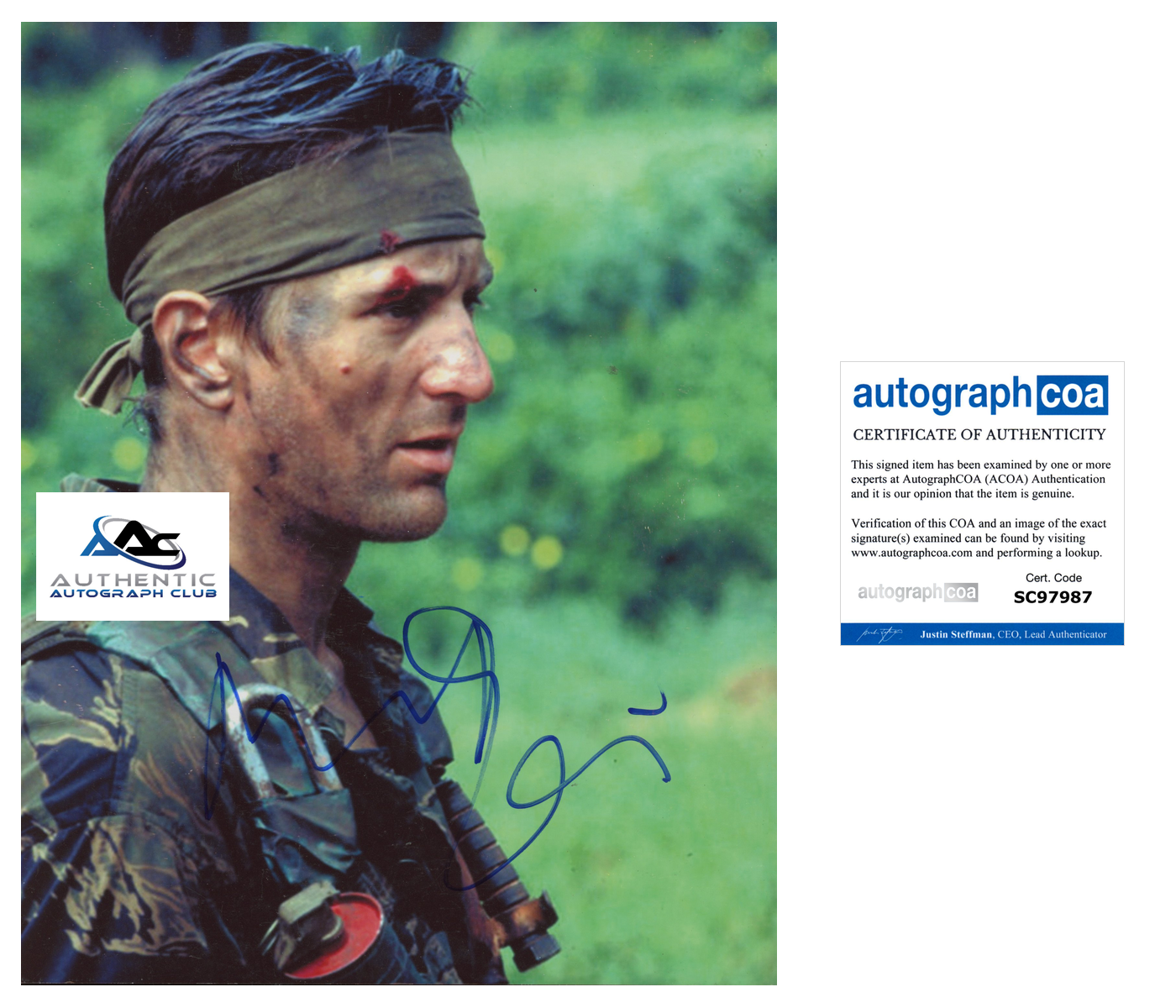 ROBERT DE NIRO AUTOGRAPH SIGNED 8x10 PHOTO ACOA