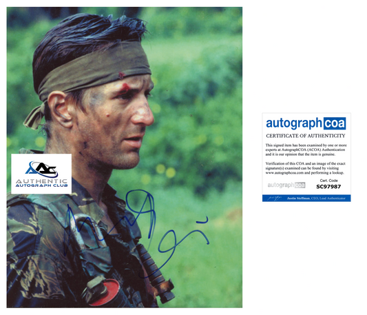 ROBERT DE NIRO AUTOGRAPH SIGNED 8x10 PHOTO ACOA