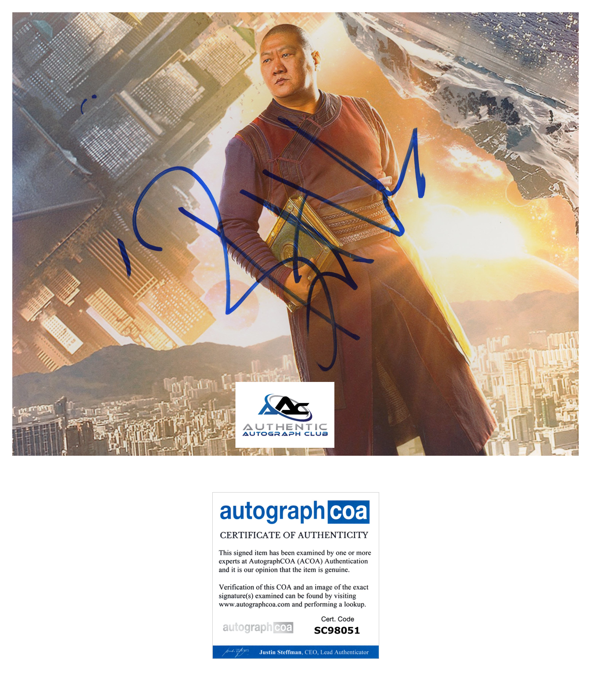 BENEDICT WONG AUTOGRAPH SIGNED 8X10 PHOTO MARVEL AVENGERS DR DOCTOR STRANGE ACOA