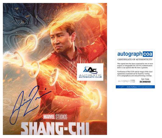 SIMU LIU AUTOGRAPH SIGNED 8x10 PHOTO MARVEL SHANG-CHI ACOA