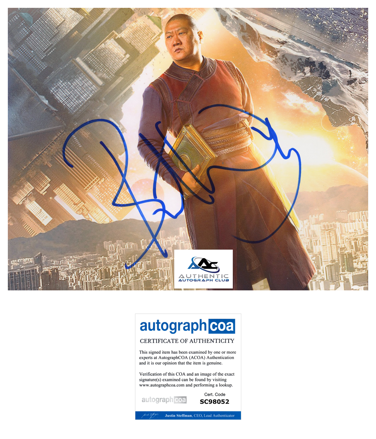 BENEDICT WONG AUTOGRAPH SIGNED 8X10 PHOTO MARVEL AVENGERS DR DOCTOR STRANGE ACOA