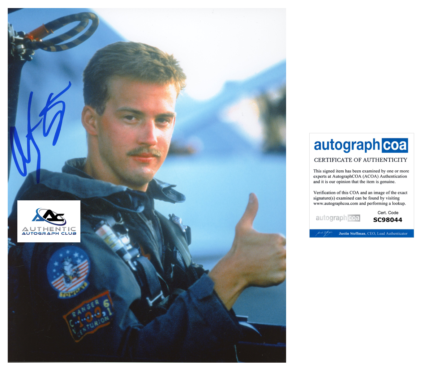 ANTHONY EDWARDS AUTOGRAPH SIGNED 8X10 PHOTO TOP GUN ACOA