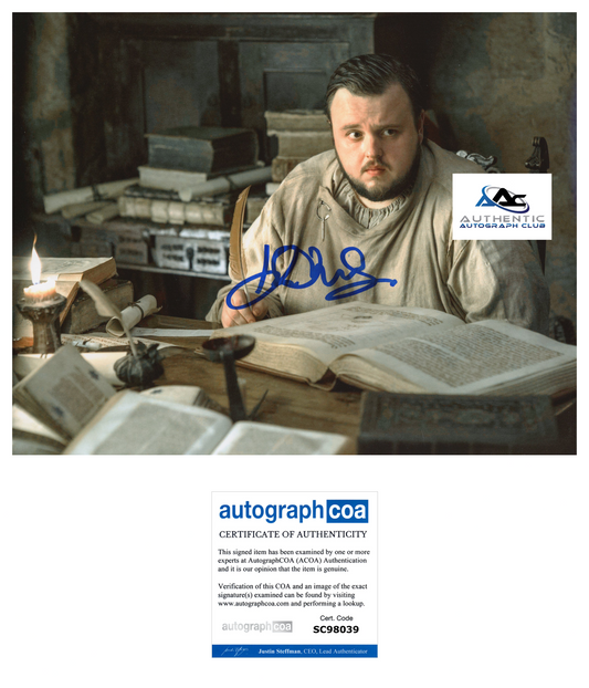 JOHN BRADLEY AUTOGRAPH SIGNED 8X10 PHOTO GAME OF THRONES GOT ACOA