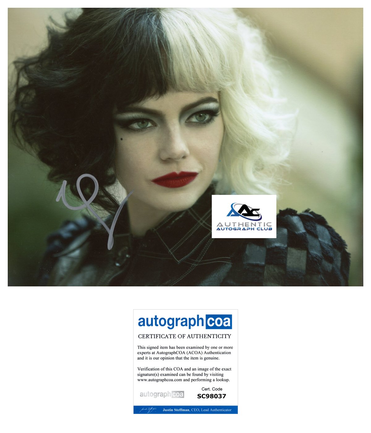 EMMA STONE AUTOGRAPH SIGNED 8X10 PHOTO ACOA