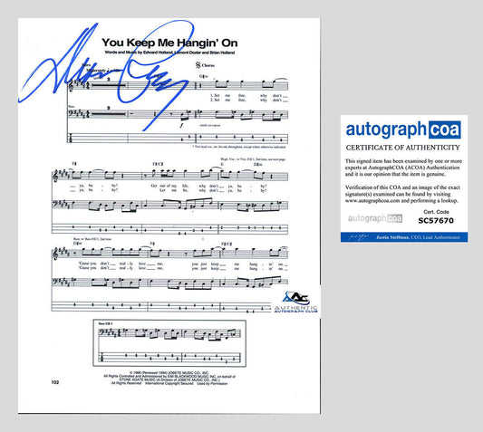 DIANA ROSS AUTOGRAPH SIGNED YOU KEEP ME HANGIN' ON SHEET MUSIC ACOA