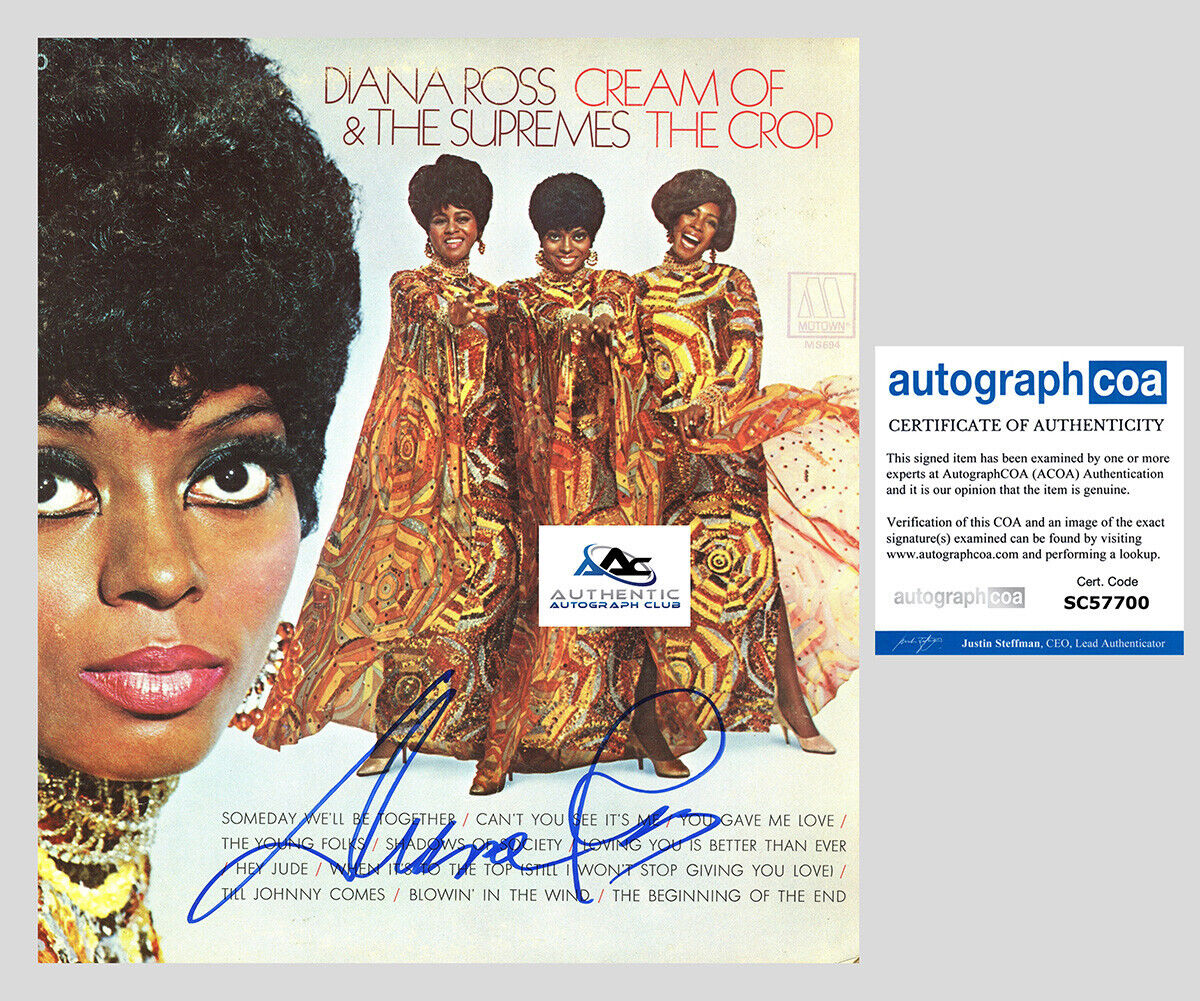 DIANA ROSS AUTOGRAPH SIGNED LP VINYL RECORD THE SUPREMES ACOA