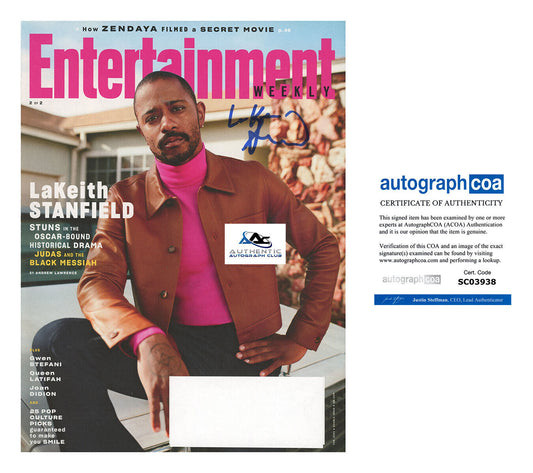 LAKEITH STANFIELD AUTOGRAPH SIGNED ENTERTAINMENT WEEKLY MAGAZINE ACOA