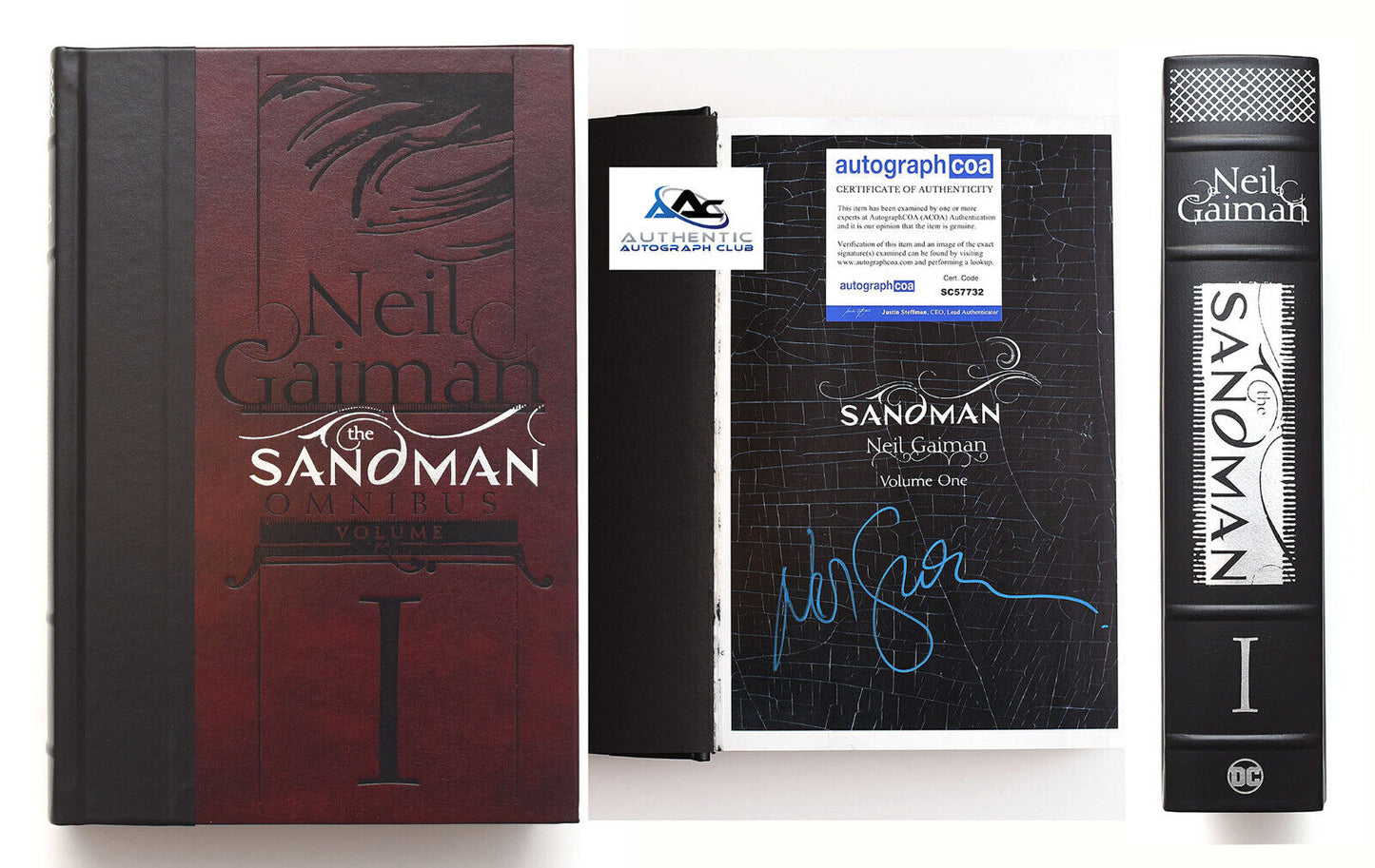 NEIL GAIMAN AUTOGRAPH SIGNED THE SANDMAN OMNIBUS VOL 1 HARDCOVER BOOK ACOA