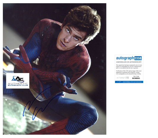 ANDREW GARFIELD AUTOGRAPH SIGNED 11x14 PHOTO SPIDERMAN SPIDER-MAN ACOA