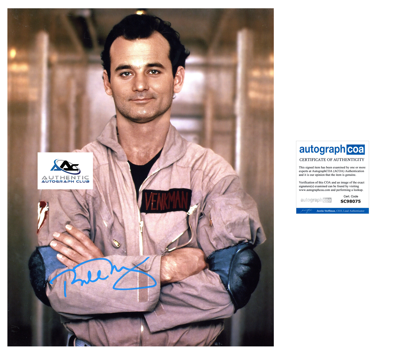 BILL MURRAY AUTOGRAPH SIGNED 11x14 PHOTO GHOSTBUSTERS DR PETER VENKMAN ACOA