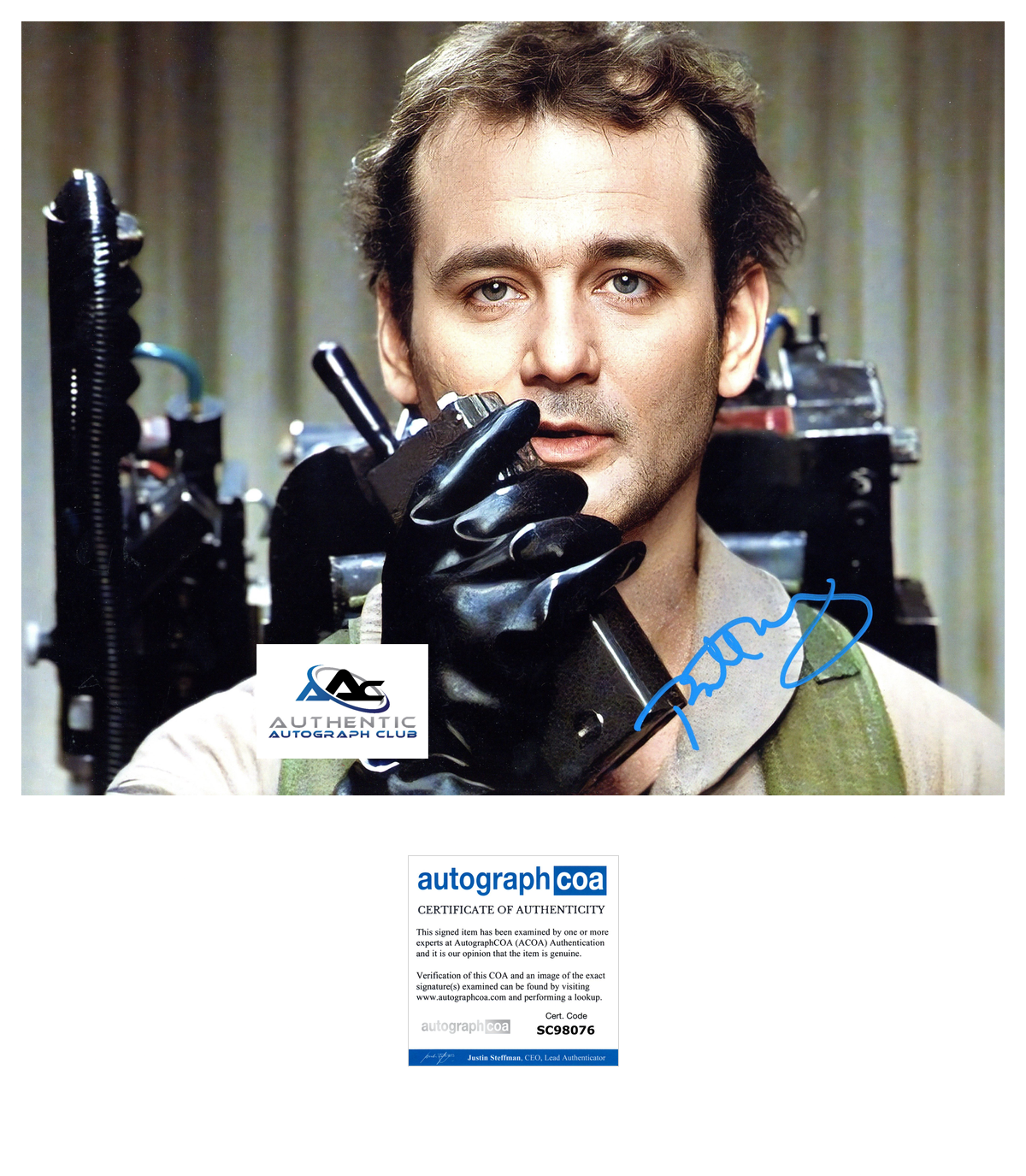 BILL MURRAY AUTOGRAPH SIGNED 11x14 PHOTO GHOSTBUSTERS DR PETER VENKMAN ACOA