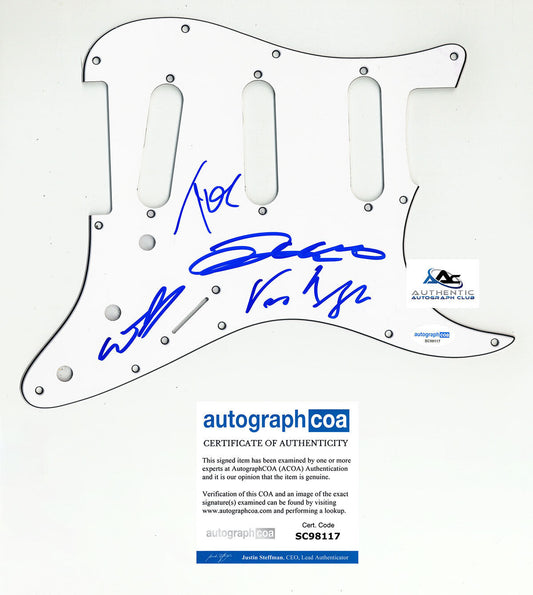 MANESKIN X4 ENTIRE BAND AUTOGRAPH SIGNED PICKGUARD ACOA