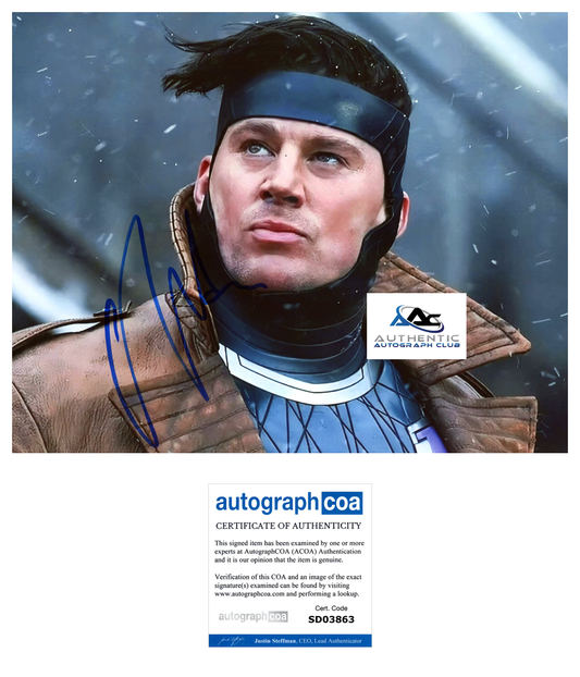 CHANNING TATUM AUTOGRAPH SIGNED 8X10 PHOTO GAMBIT MARVEL ACOA