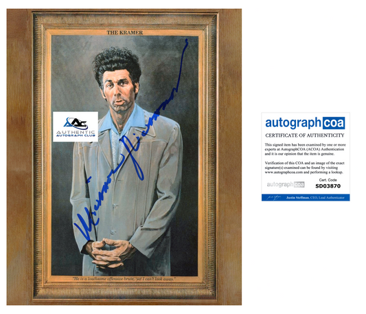 MICHAEL RICHARDS AUTOGRAPH SIGNED 8X10 PHOTO SEINFELD COSMO KRAMER ACOA