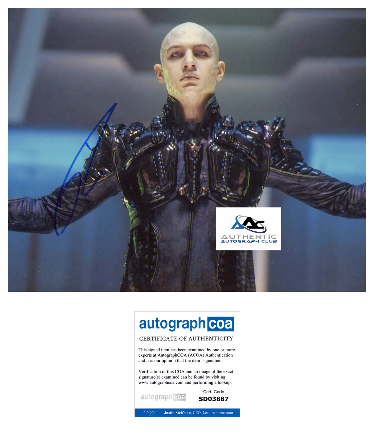 TOM HARDY AUTOGRAPH SIGNED 8x10 PHOTO VENOM STAR TREK NEMESIS MARVEL ACOA