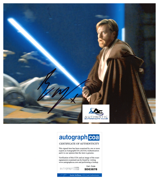 EWAN MCGREGOR AUTOGRAPH SIGNED 8x10 PHOTO STAR WARS OBI WAN KENOBI ACOA