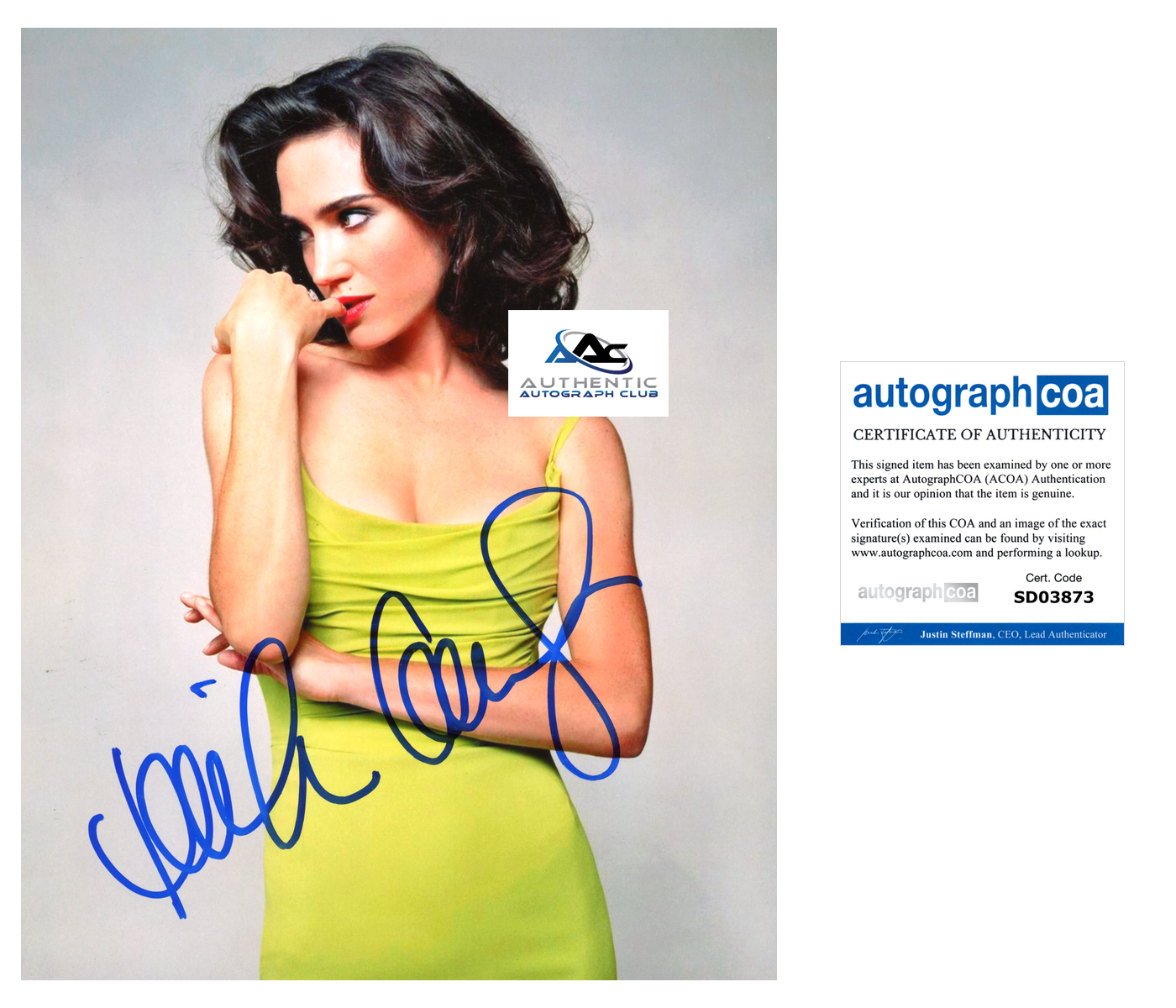 JENNIFER CONNELLY AUTOGRAPH SIGNED 8X10 PHOTO ACOA