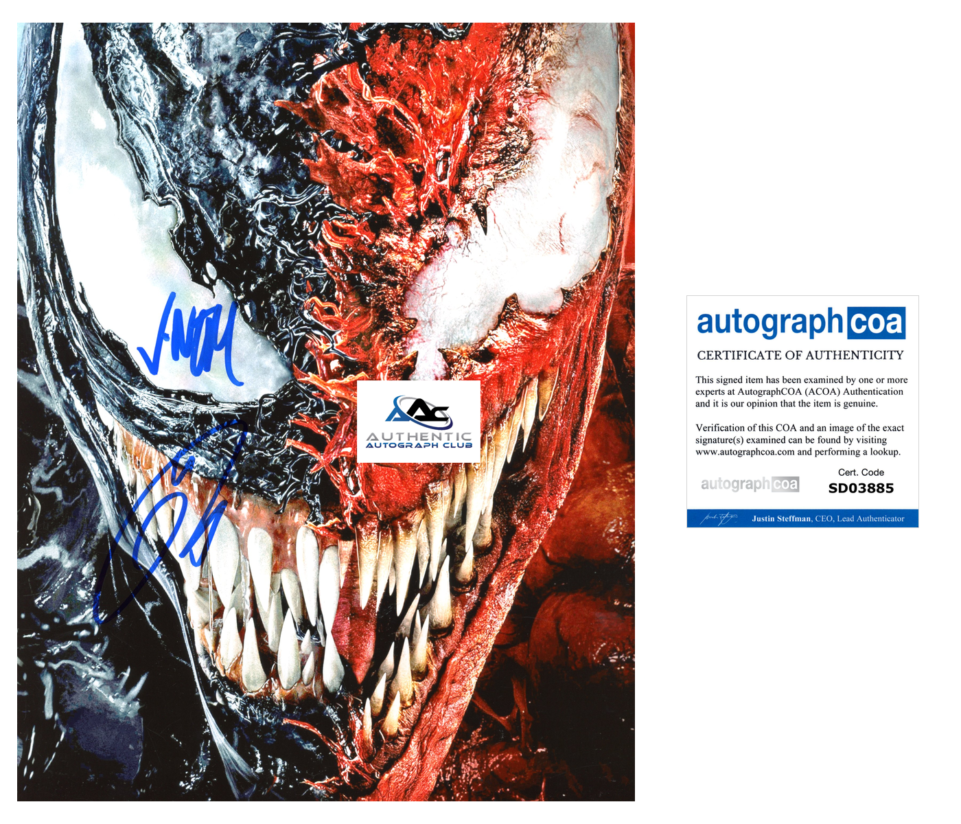 RARE VENOM INSCRIPTION TOM HARDY AUTOGRAPH SIGNED 8x10 PHOTO VENOM MARVEL ACOA