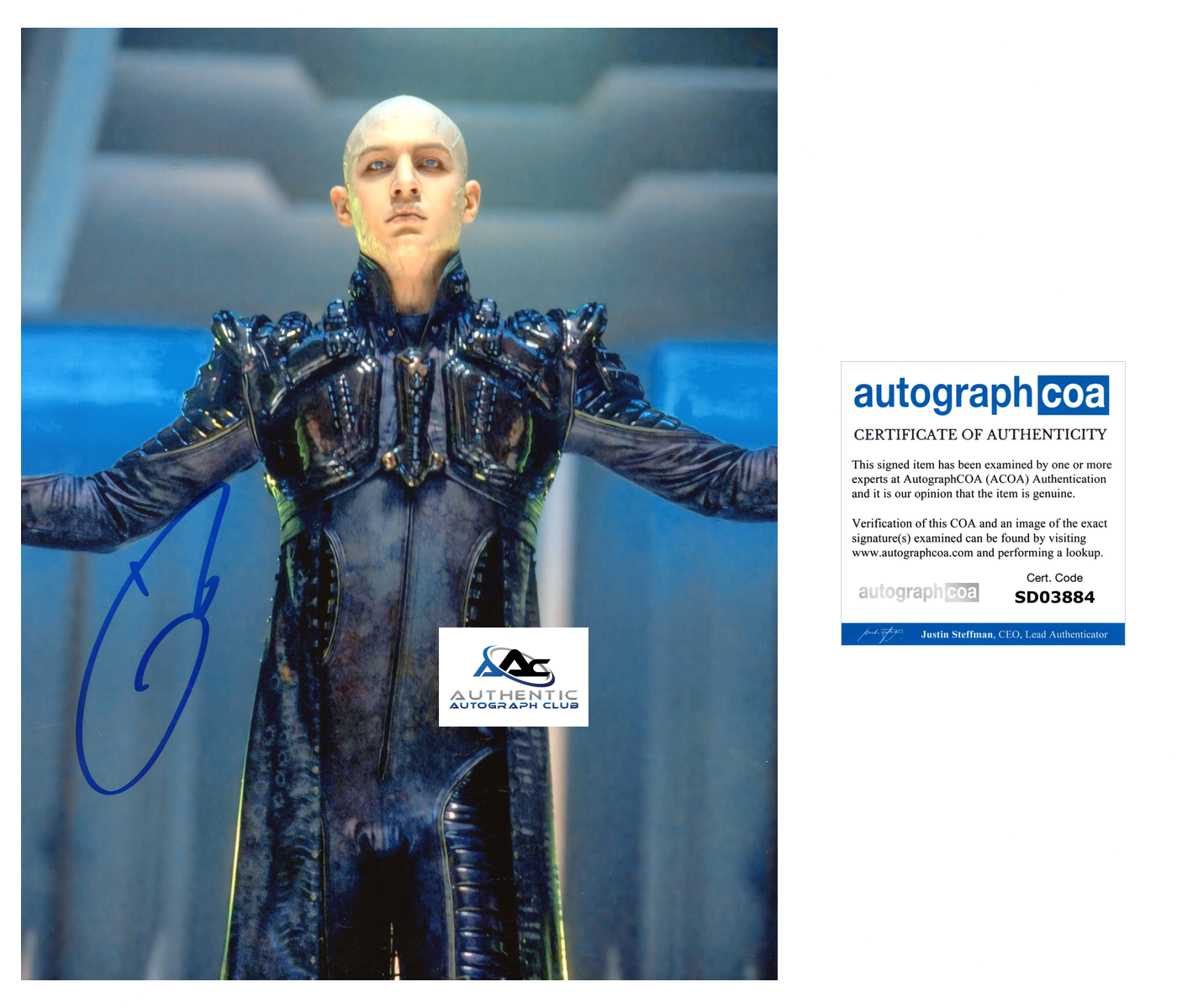 TOM HARDY AUTOGRAPH SIGNED 8x10 PHOTO VENOM STAR TREK NEMESIS MARVEL ACOA