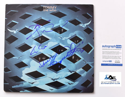 ROGER DALTREY PETE TOWNSHEND THE WHO AUTOGRAPH SIGNED TOMMY ALBUM VINYL LP ACOA