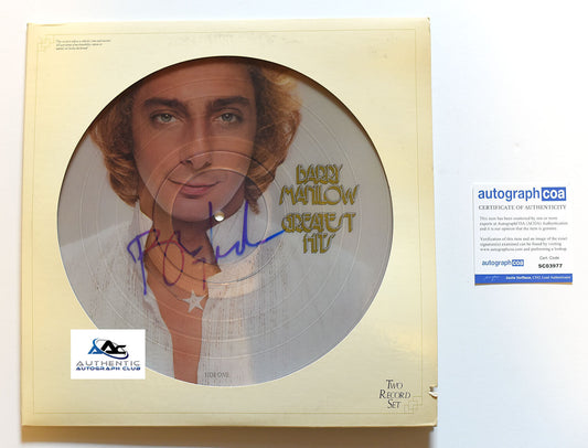 BARRY MANILOW AUTOGRAPH SIGNED GREATEST HITS ALBUM VINYL RECORD ACOA