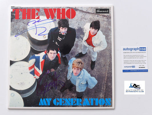 ROGER DALTREY PETE TOWNSHEND AUTOGRAPH SIGNED THE WHO MY GENERATION RECORD ACOA