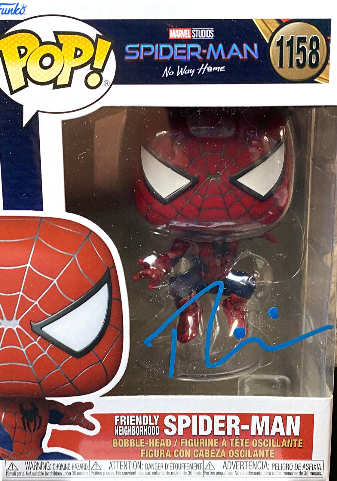 TOBEY MAGUIRE AUTOGRAPH SIGNED FUNKO POP SPIDER-MAN SPIDERMAN MARVEL ACOA