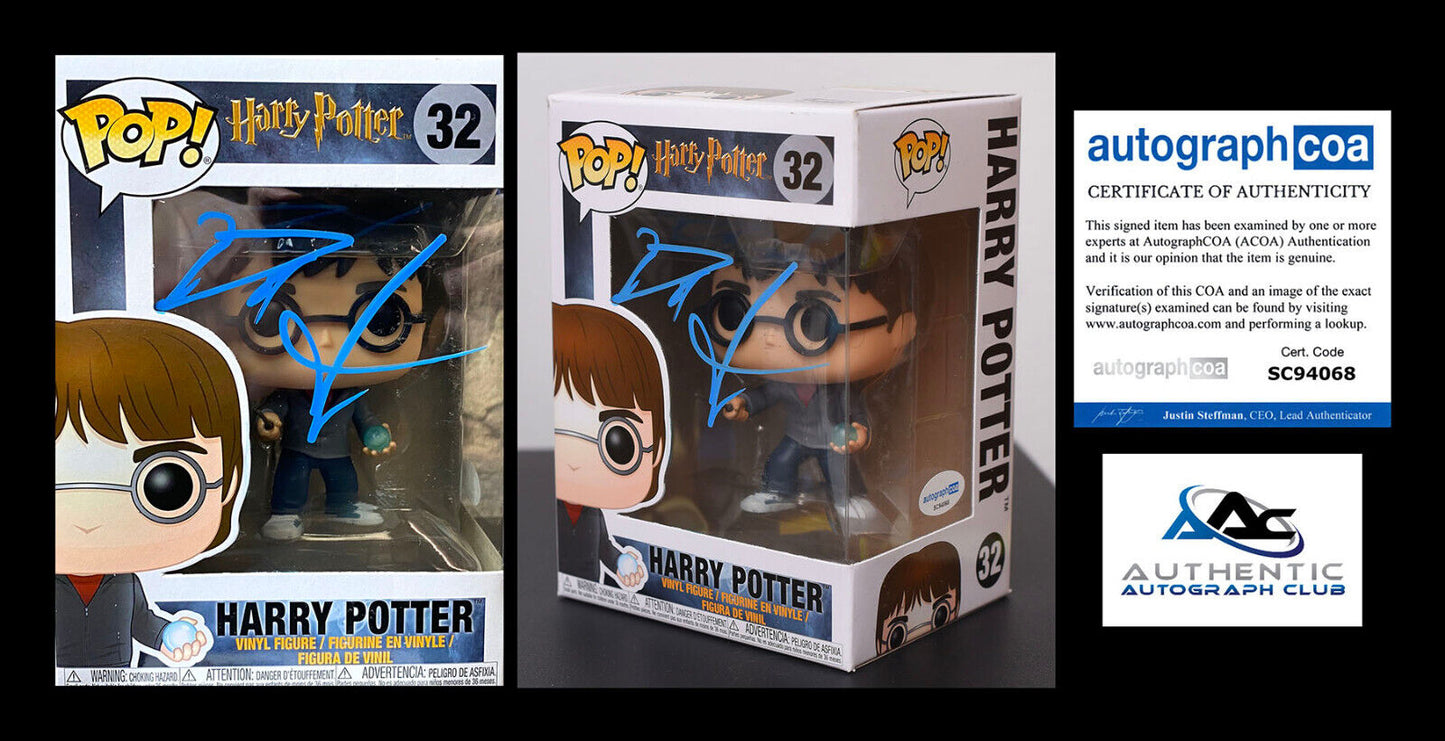 DANIEL RADCLIFFE AUTOGRAPH SIGNED FUNKO POP HARRY POTTER ACOA