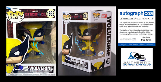 HUGH JACKMAN AUTOGRAPH SIGNED FUNKO POP WOLVERINE DEADPOOL MARVEL ACOA