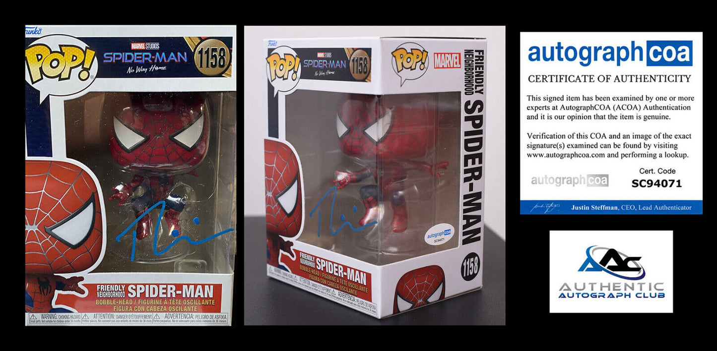 TOBEY MAGUIRE AUTOGRAPH SIGNED FUNKO POP SPIDER-MAN SPIDERMAN MARVEL ACOA