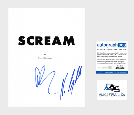 DREW BARRYMORE NEVE CAMPBELL AUTOGRAPH SIGNED SCREAM FULL SCRIPT ACOA