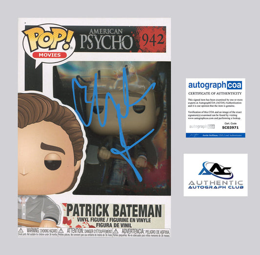 CHRISTIAN BALE AUTOGRAPH SIGNED AMERICAN PSYCHO FUNKO POP 942 ACOA