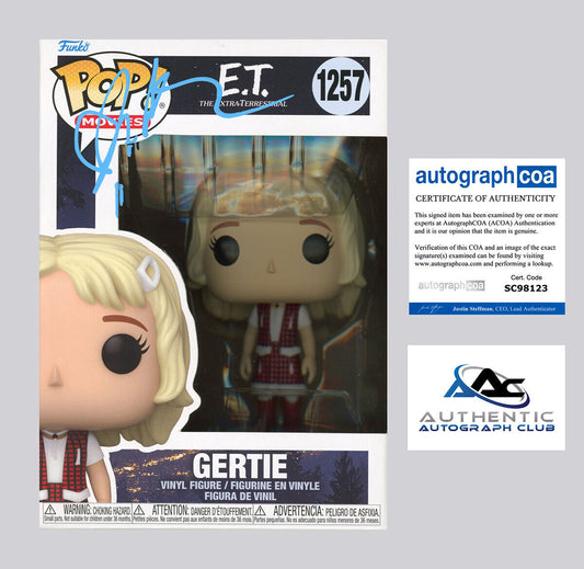 DREW BARRYMORE AUTOGRAPH SIGNED GERTIE E.T. ET FUNKO POP 1257 ACOA