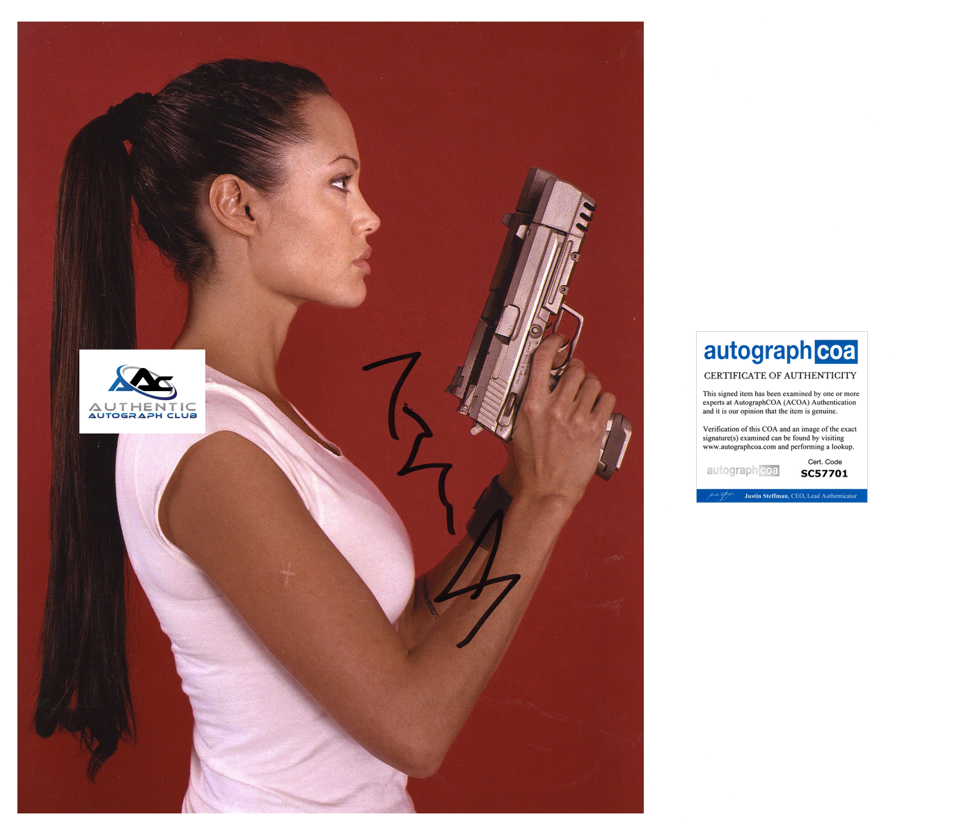 ANGELINA JOLIE AUTOGRAPH SIGNED 11x14 PHOTO MARVEL ACOA