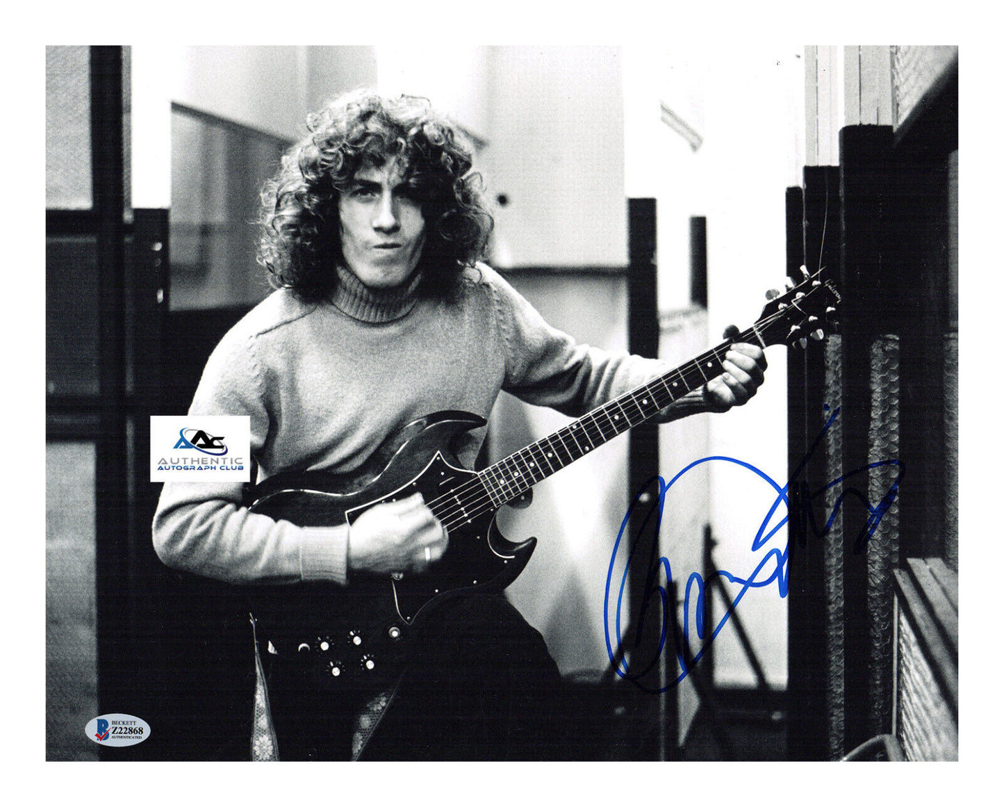 ROGER DALTREY THE WHO AUTOGRAPH SIGNED 11X14 PHOTO BECKETT BAS