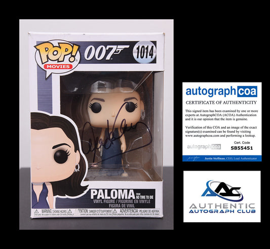 ANA DE ARMAS AUTOGRAPH SIGNED JAMES BOND 007 PALOMA FUNKO POP 1014 ACOA