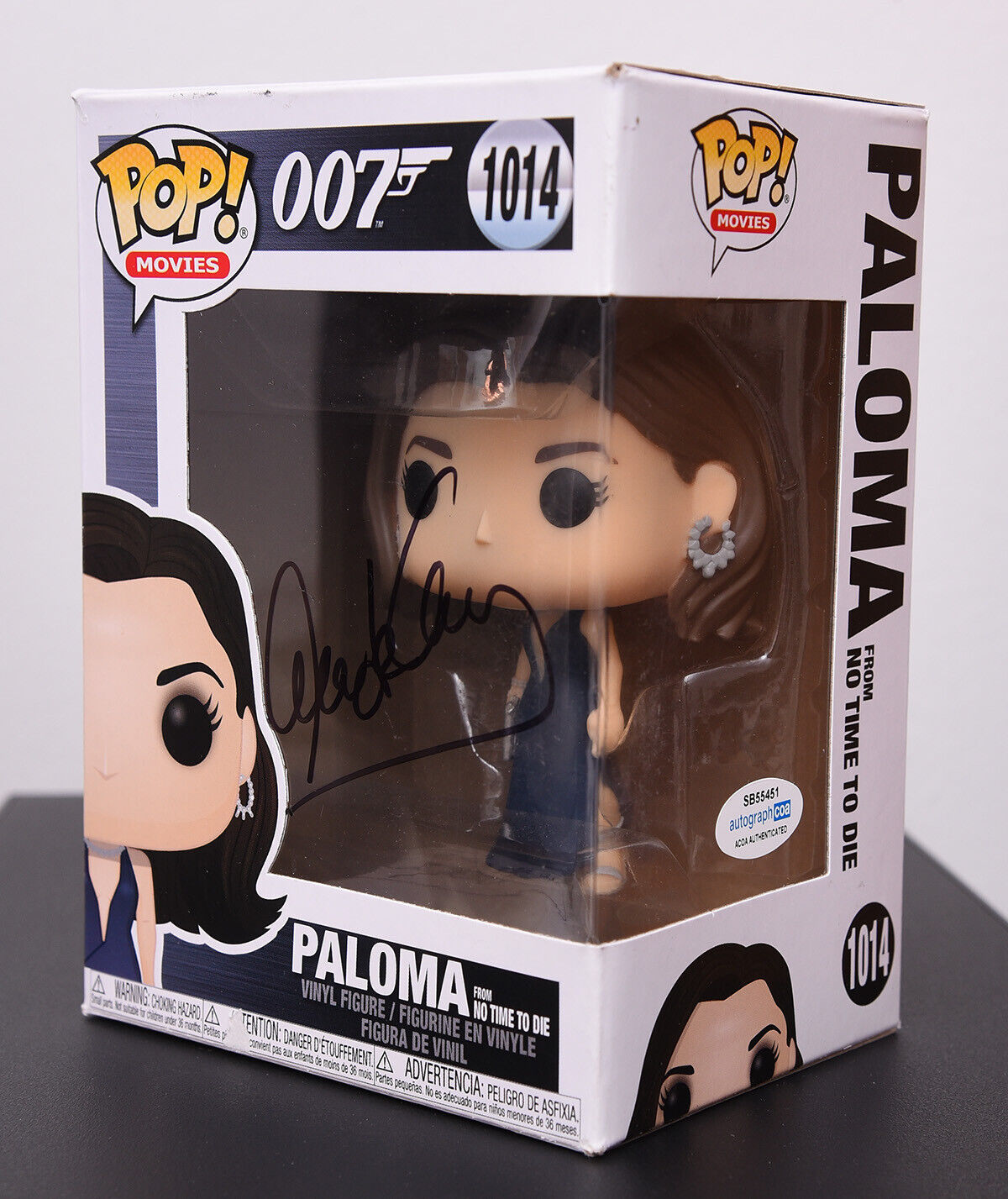 ANA DE ARMAS AUTOGRAPH SIGNED JAMES BOND 007 PALOMA FUNKO POP 1014 ACOA