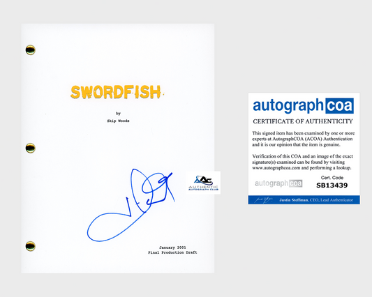 HALLE BERRY AUTOGRAPH SIGNED SWORDFISH SCRIPT ACOA