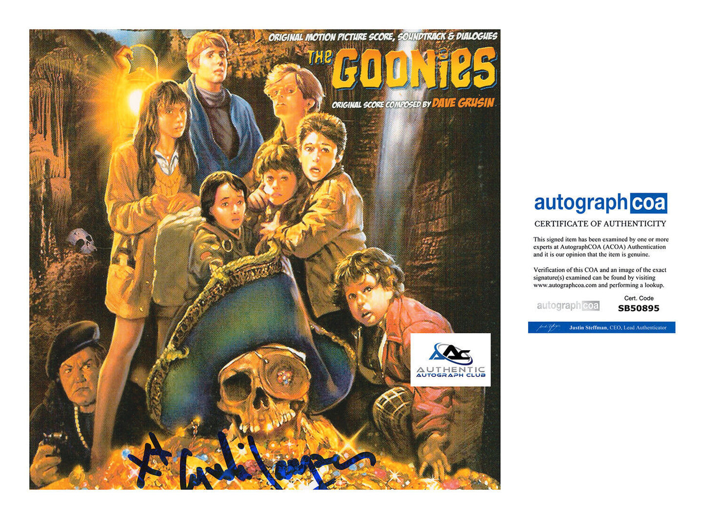 CYNDI LAUPER AUTOGRAPH SIGNED 8X8 PHOTO THE GOONIES ACOA