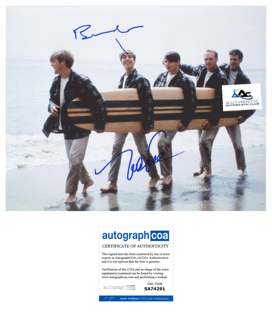 BEACH BOYS AUTOGRAPH SIGNED 11x14 PHOTO BRIAN WILSON AND MIKE LOVE ACOA