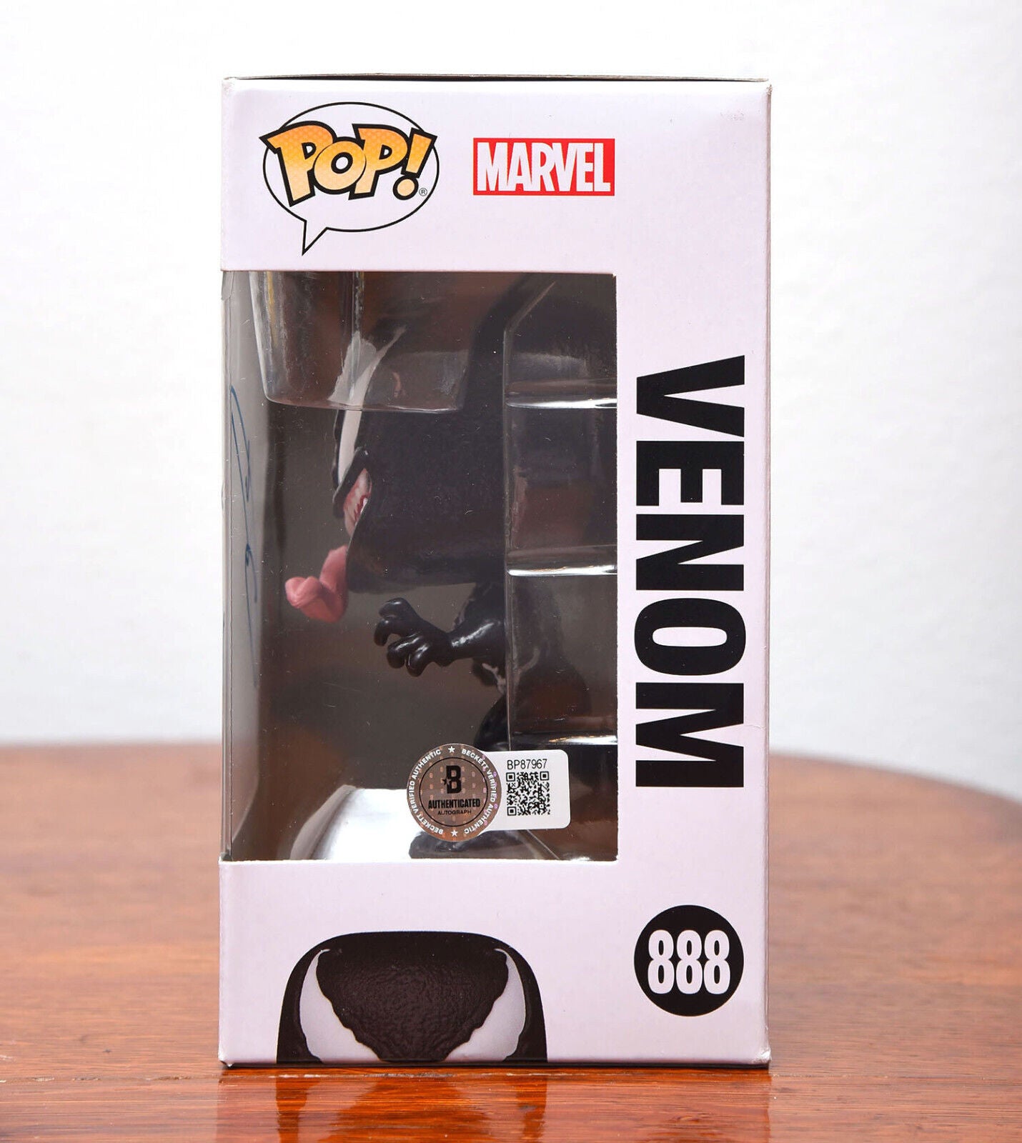 TOM HARDY AUTOGRAPH SIGNED MARVEL VENOM FUNKO POP #888 BECKETT BAS