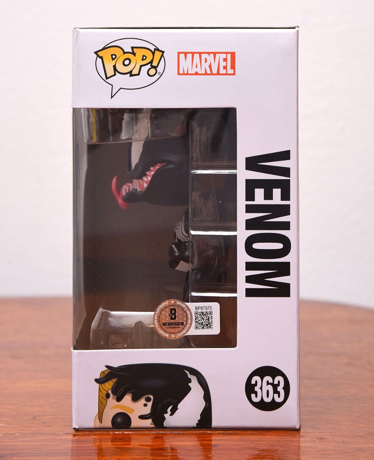 TOM HARDY AUTOGRAPH SIGNED MARVEL VENOM FUNKO POP #363 BECKETT BAS