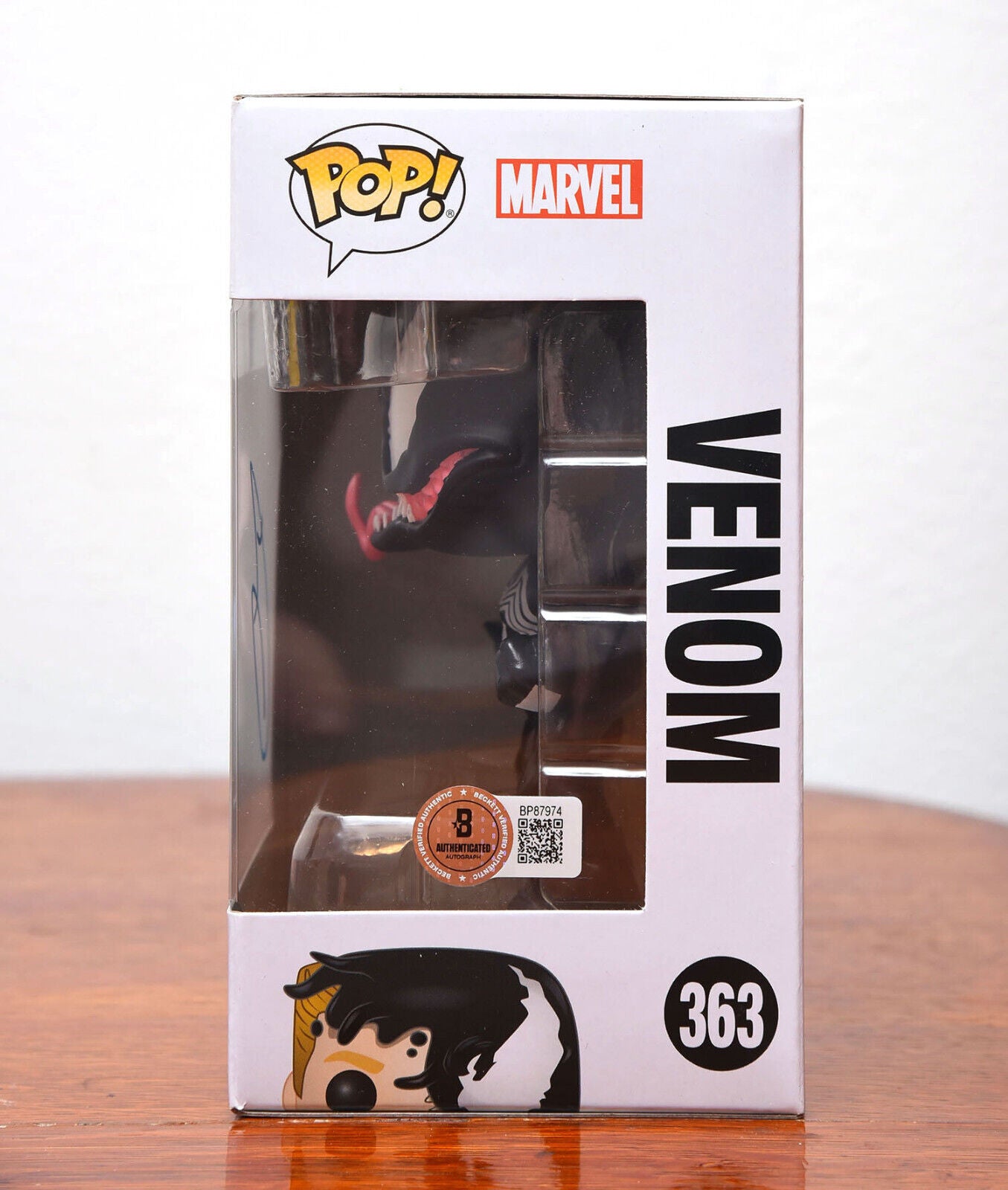 TOM HARDY AUTOGRAPH SIGNED MARVEL VENOM FUNKO POP #363 BECKETT BAS