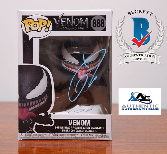 TOM HARDY AUTOGRAPH SIGNED MARVEL VENOM FUNKO POP #888 BECKETT BAS