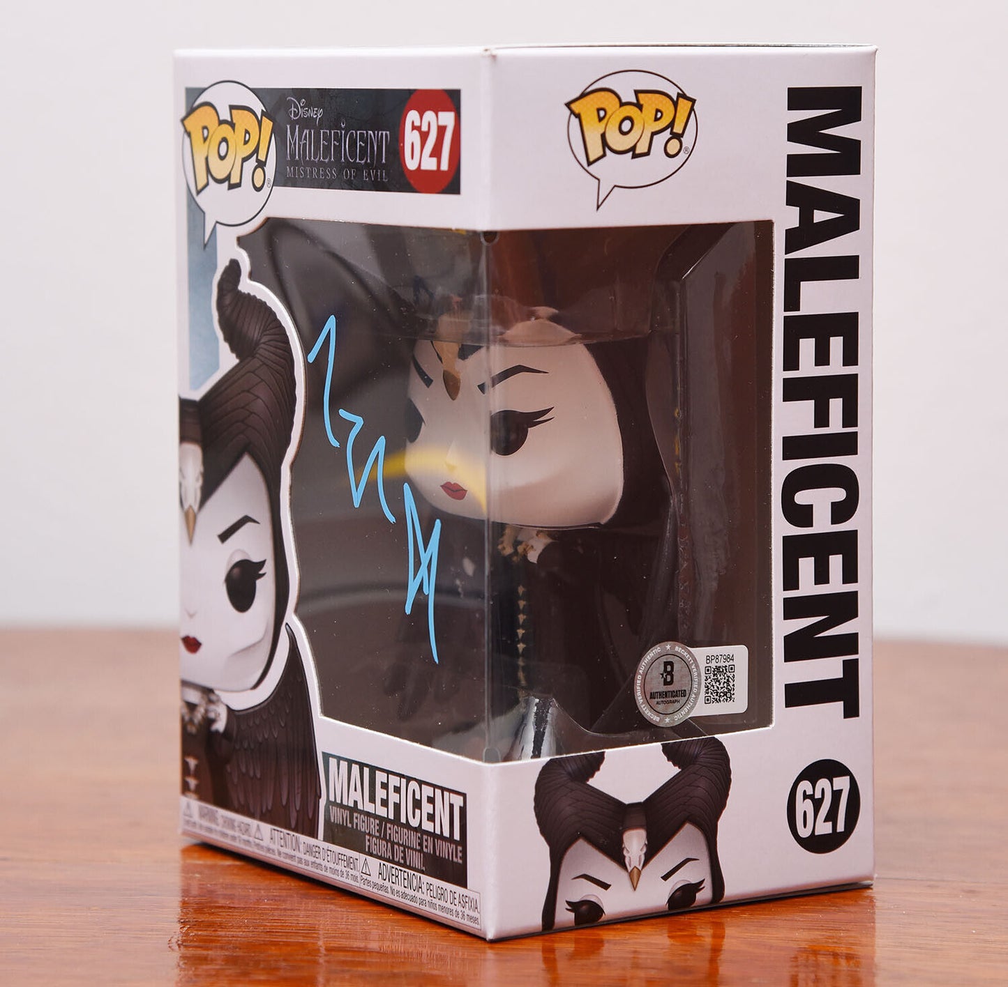 ANGELINA JOLIE AUTOGRAPH SIGNED DISNEY MALEFICENT FUNKO POP #627 BECKETT BAS